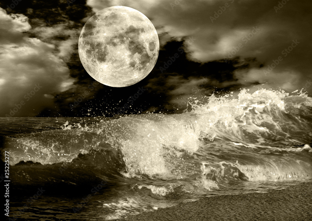 Obraz Tryptyk Full moon
