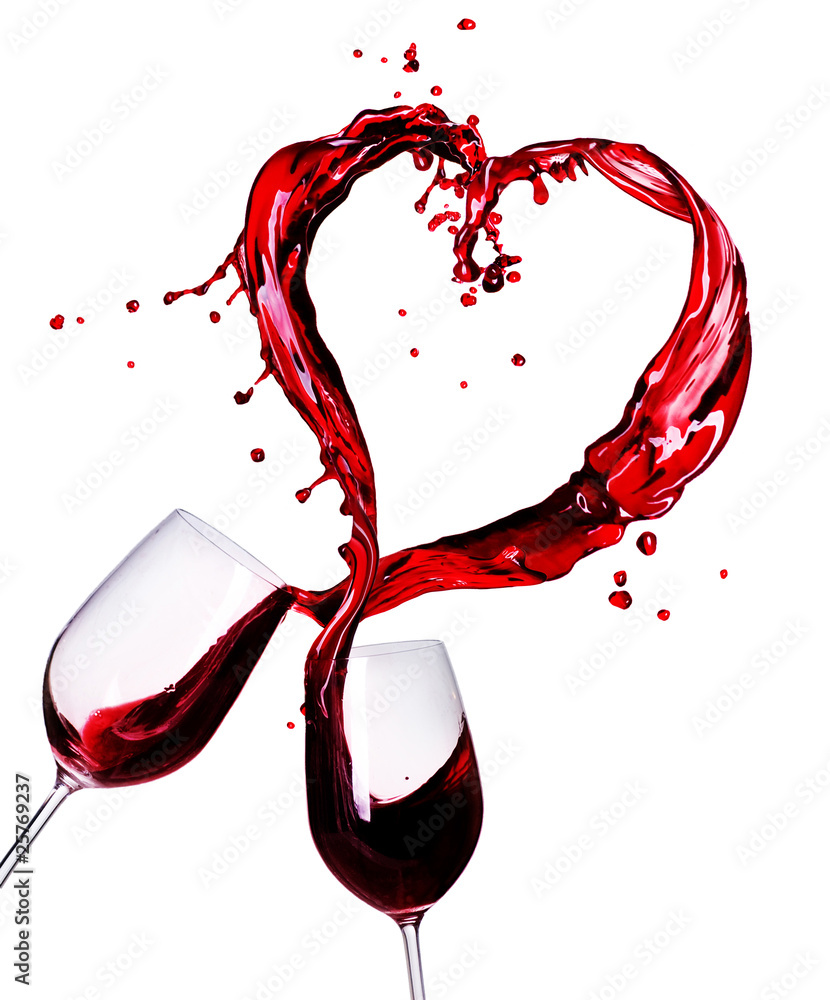 Fototapeta Two Glasses of Red Wine