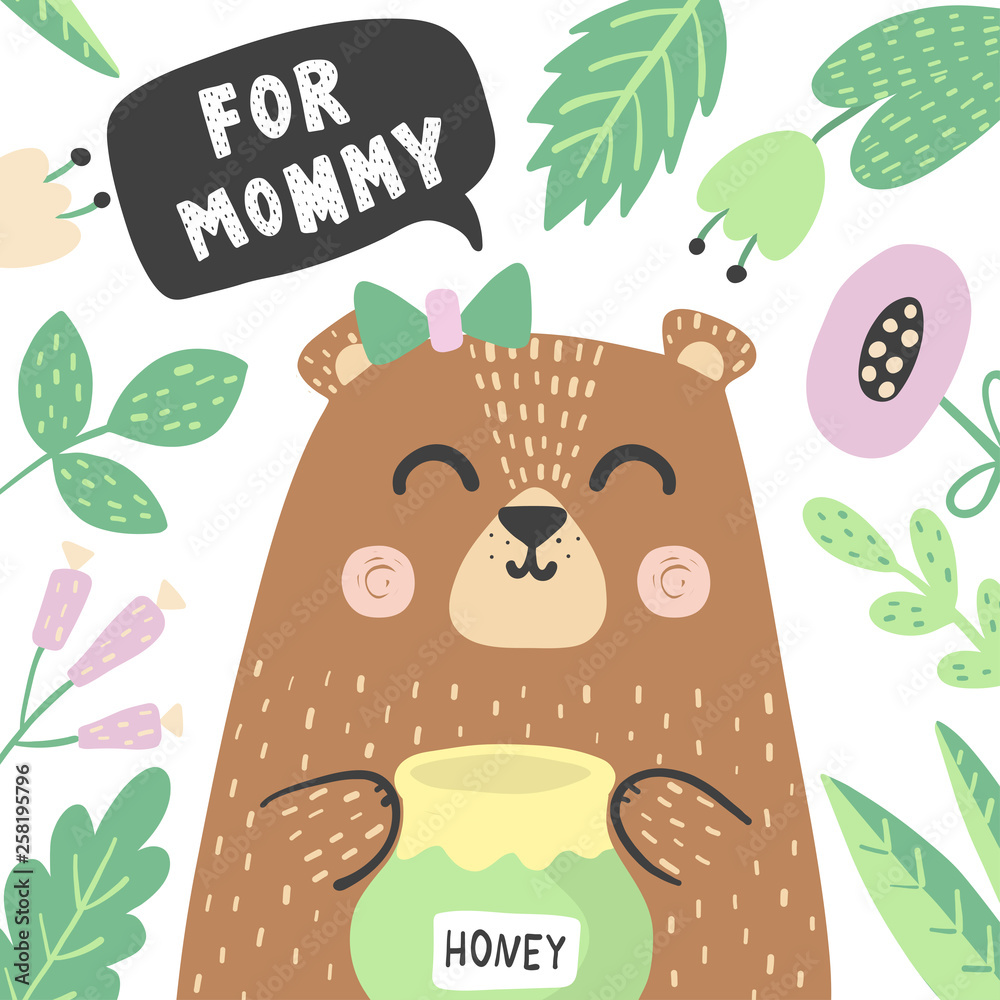 Obraz Kwadryptyk For mommy print with super