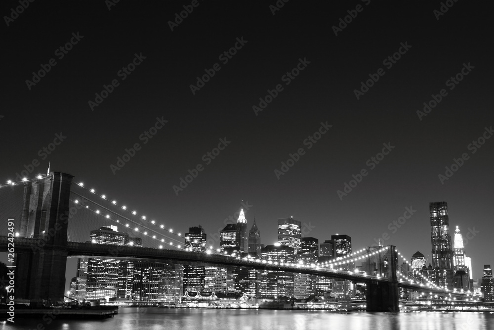 Obraz Kwadryptyk Brooklyn Bridge and Manhattan