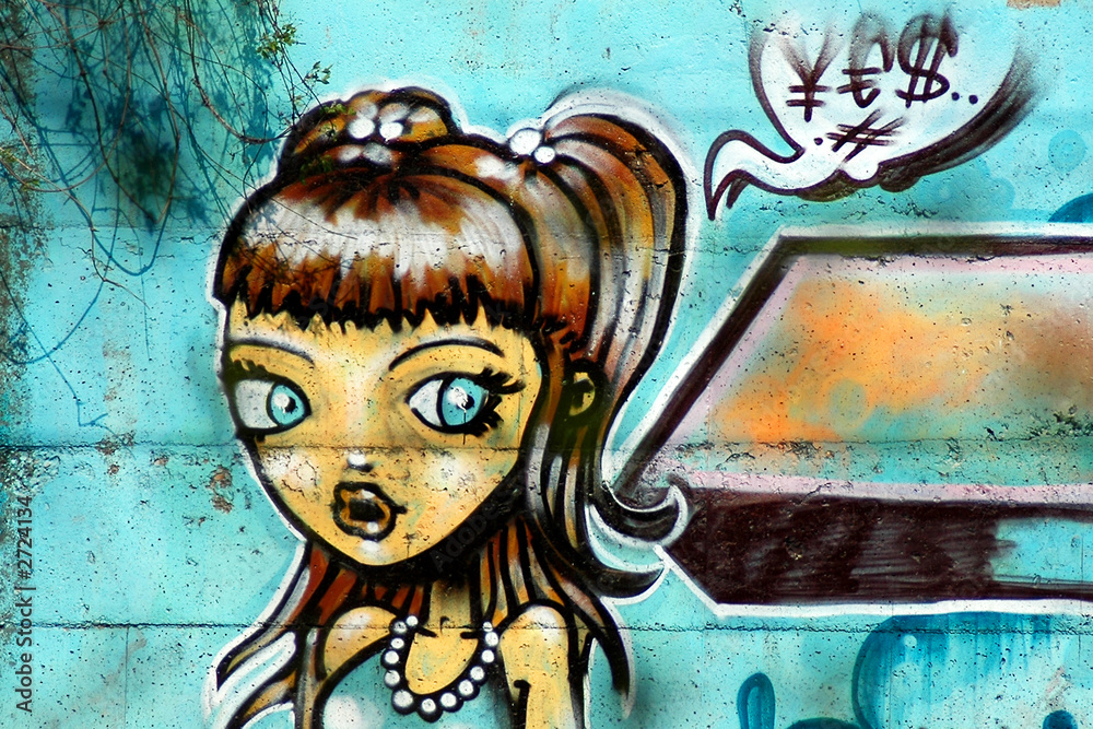 Obraz Pentaptyk graffiti