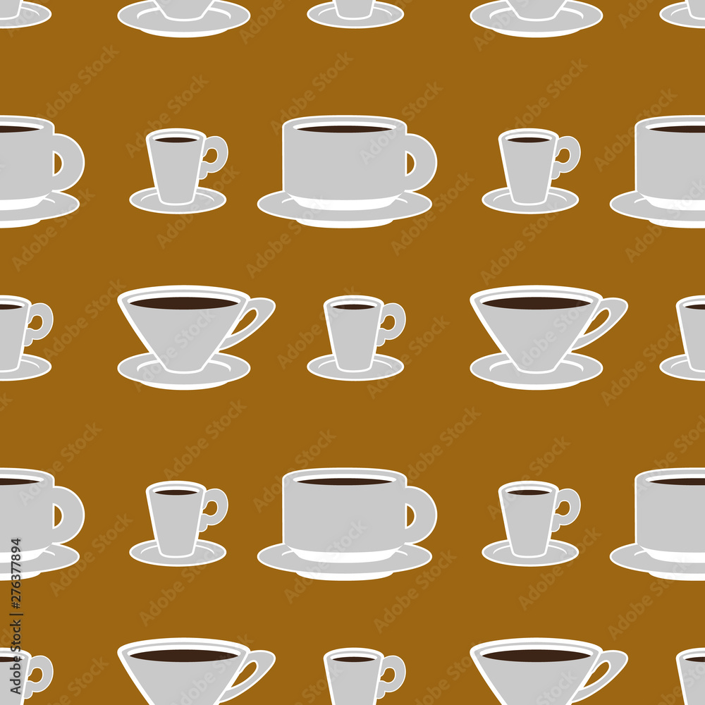 Tapeta Coffe seamless pattern in