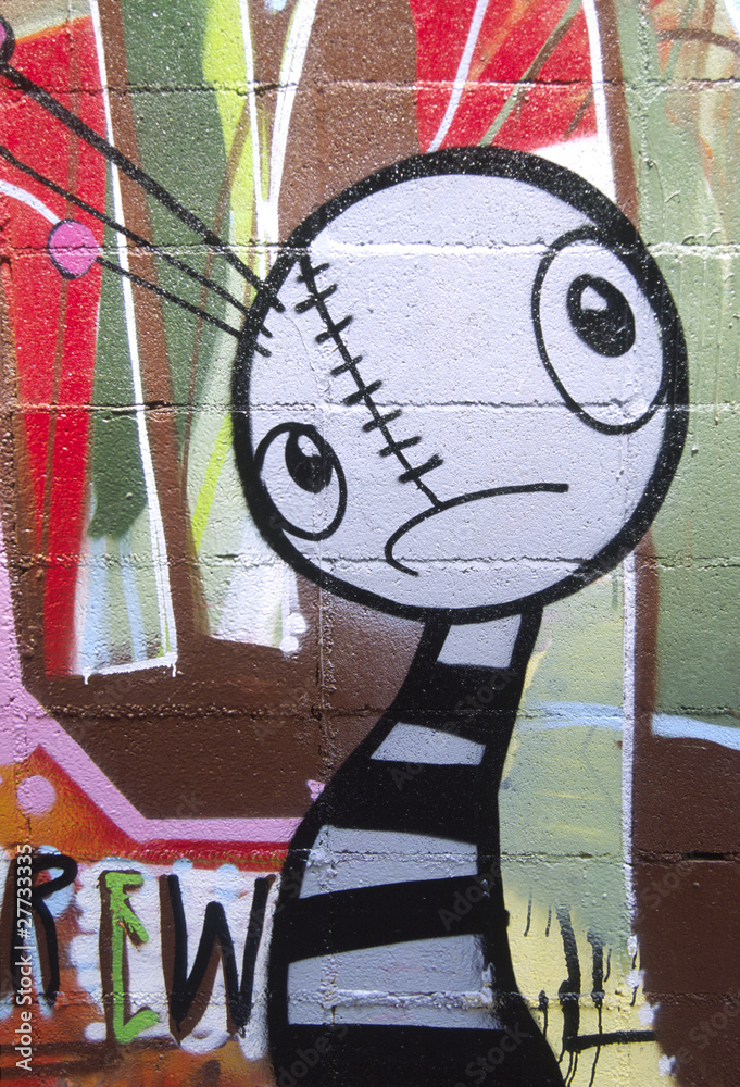 Obraz Tryptyk Graffiti Worm