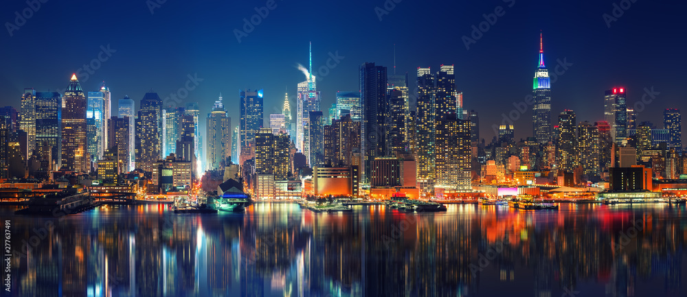 Obraz Tryptyk Panoramic view on Manhattan at
