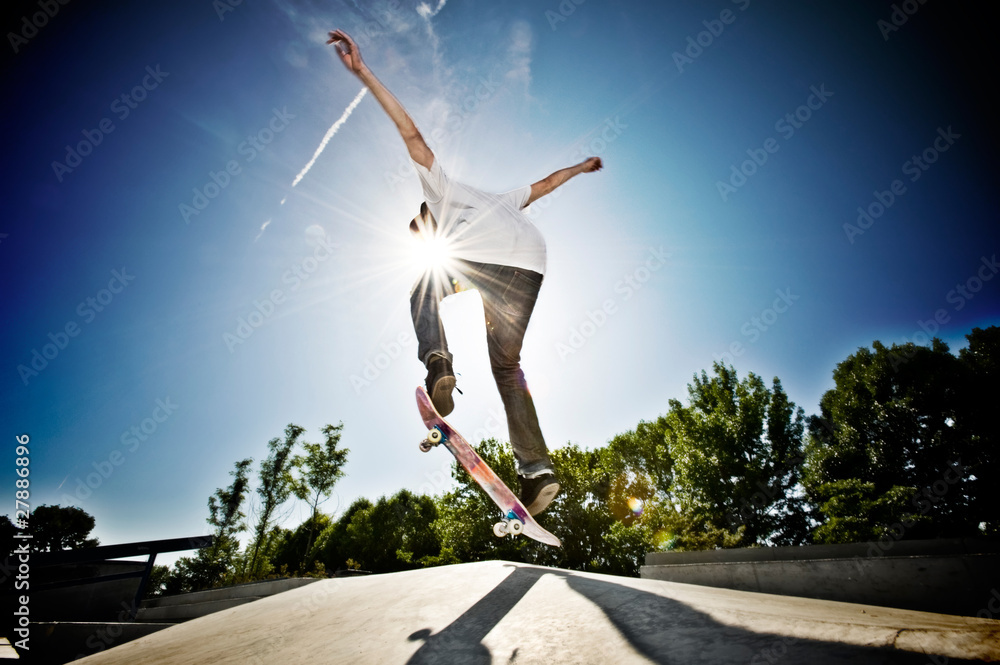 Obraz Tryptyk Skateboarder