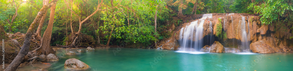 Obraz Pentaptyk Beautiful waterfall at Erawan