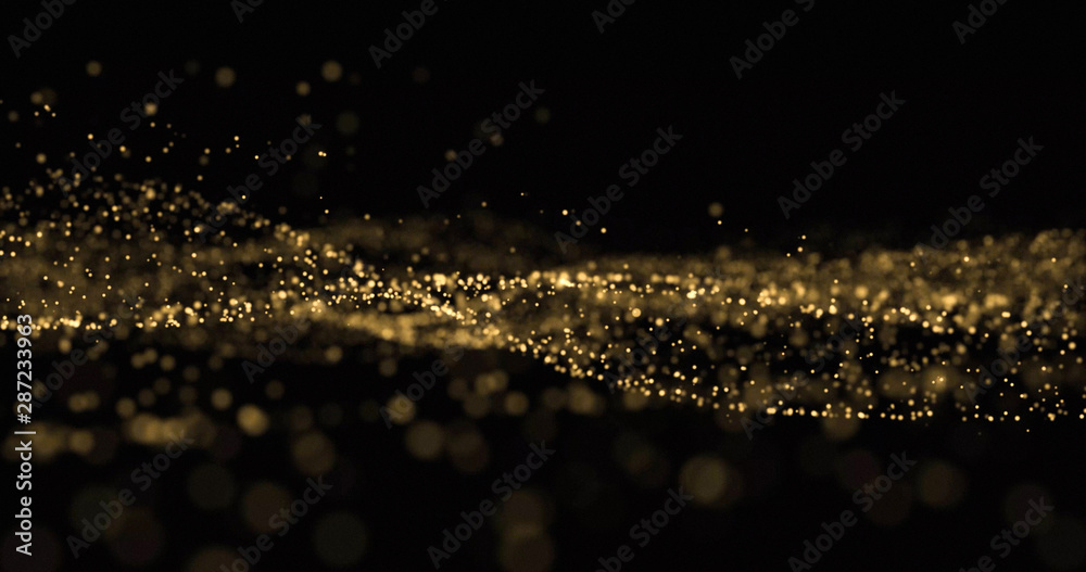 Obraz Dyptyk Golden glitter wave, light