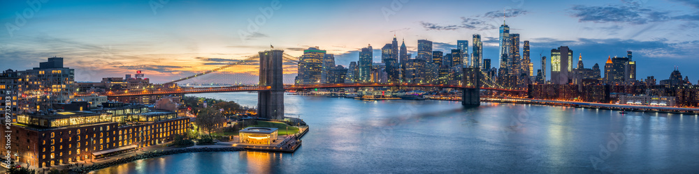 Obraz Pentaptyk New York skyline panorama with