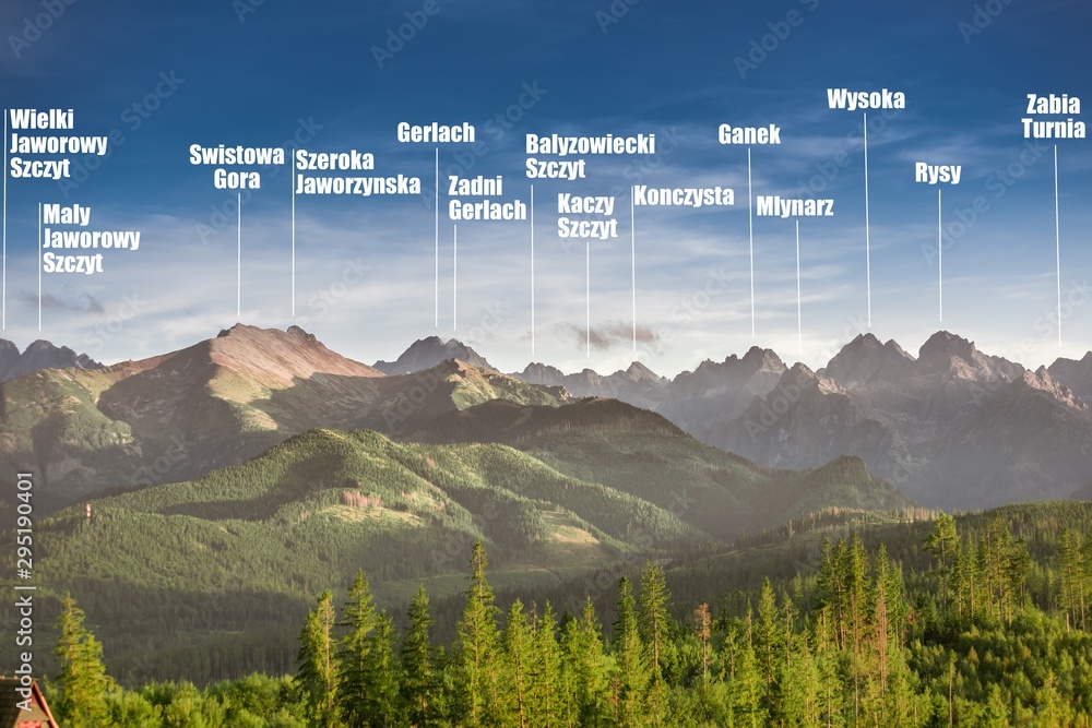 Fototapeta Rocky summits of Tatra