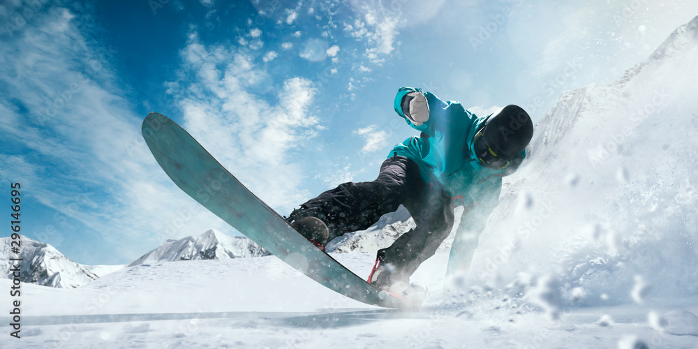 Obraz Tryptyk Snowboarding.