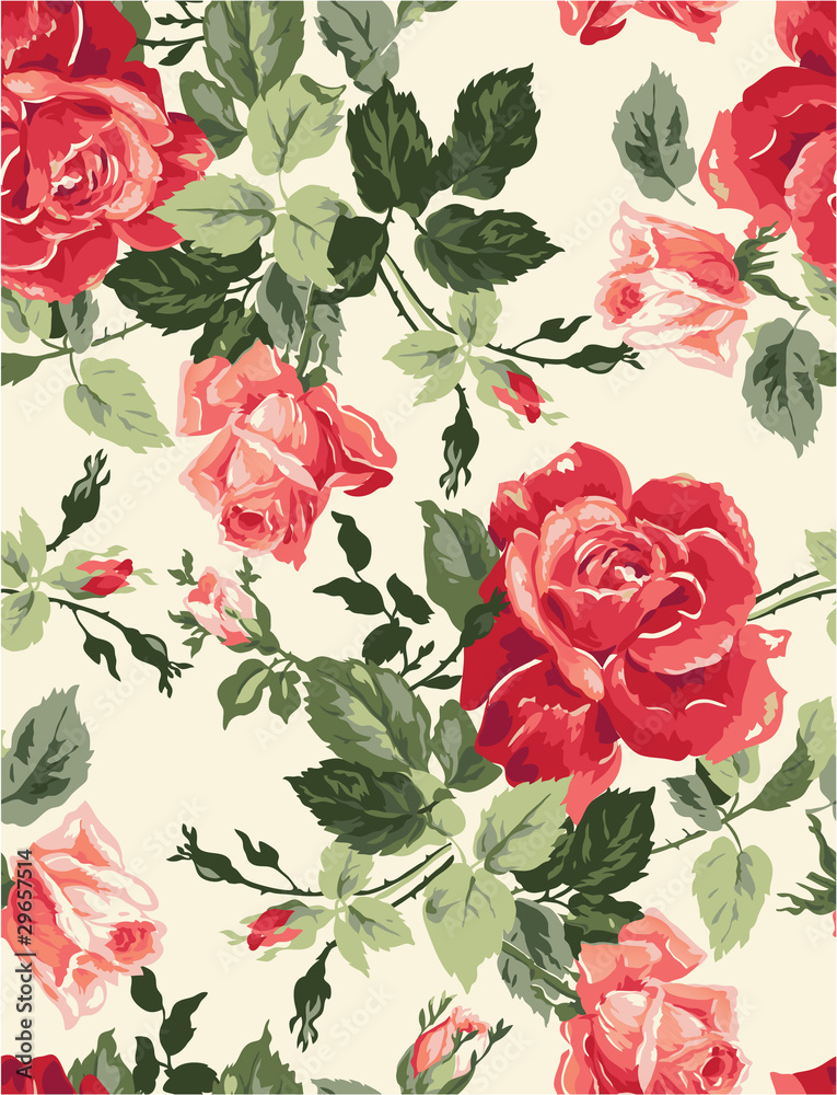 Obraz Kwadryptyk Fancy rose wallpaper