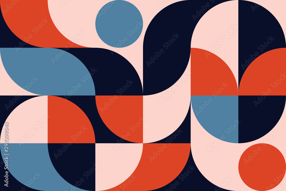 Obraz Tryptyk Abstract Geometry Pattern