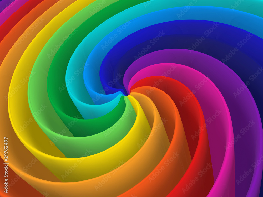 Obraz Pentaptyk artistic rainbow colorful