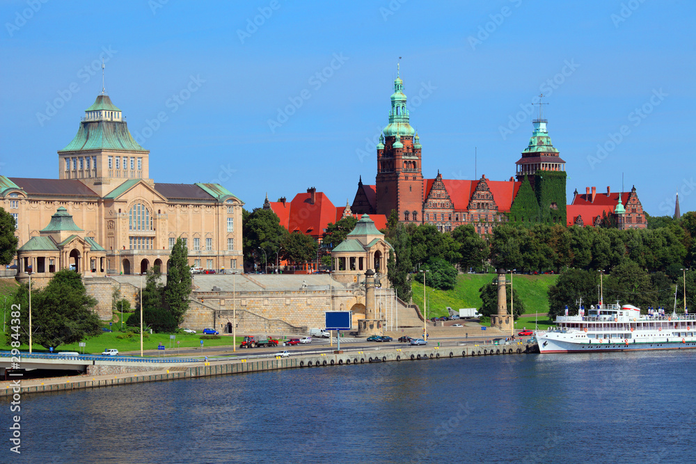 Obraz Tryptyk Szczecin, Wały Chrobrego