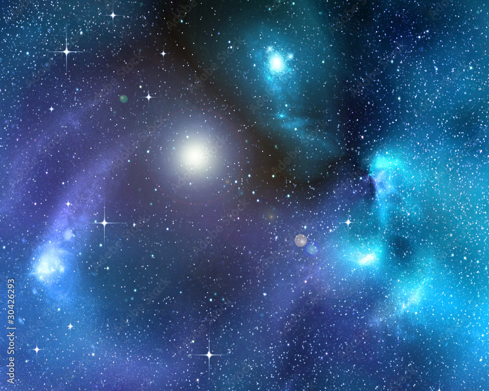 Obraz Kwadryptyk starry background of deep