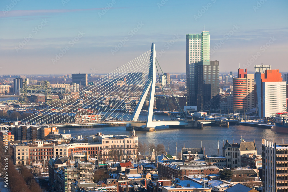 Obraz Pentaptyk Rotterdam view from Euromast