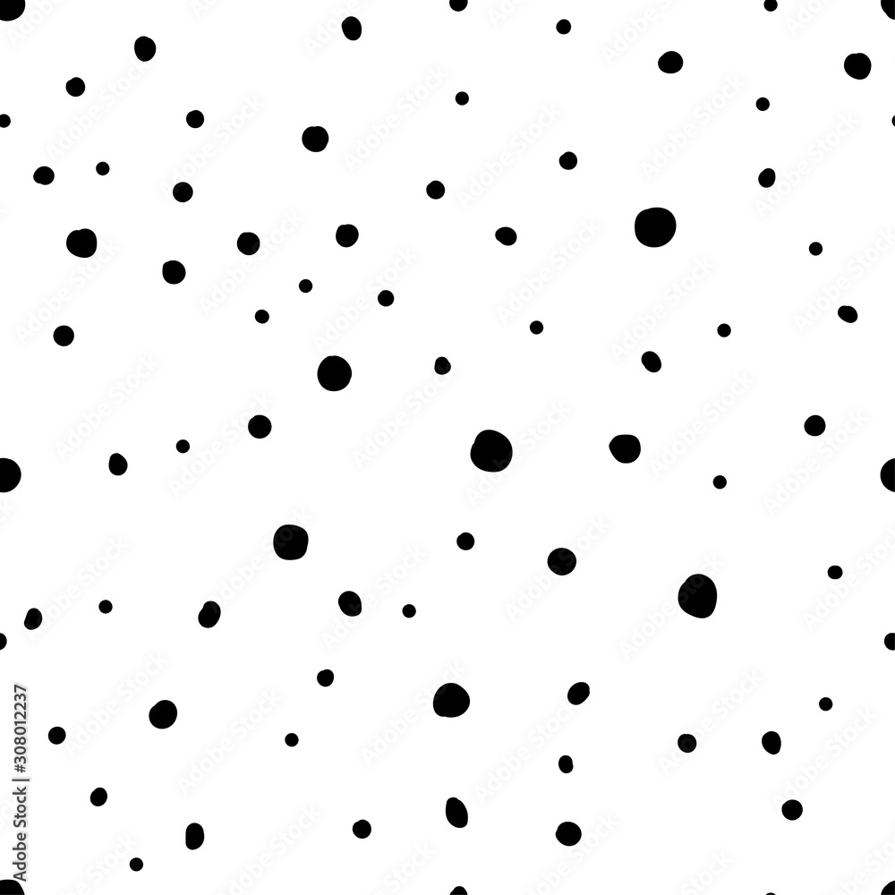 Fototapeta Seamless neutral polka dots