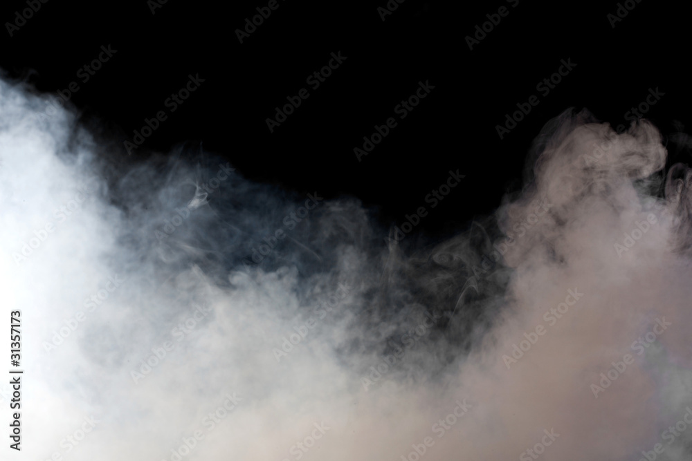 Obraz Tryptyk White smoke on black