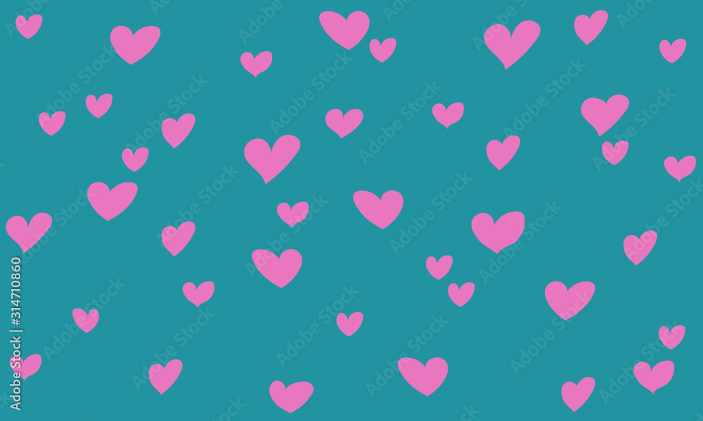 Obraz Tryptyk Seamless Pattern With Hearts.