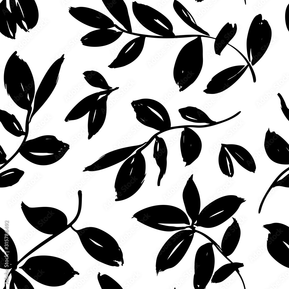 Fototapeta Leaves and branches vector