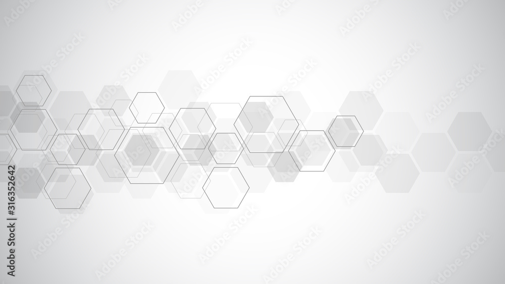 Obraz Tryptyk Hexagons pattern. Geometric