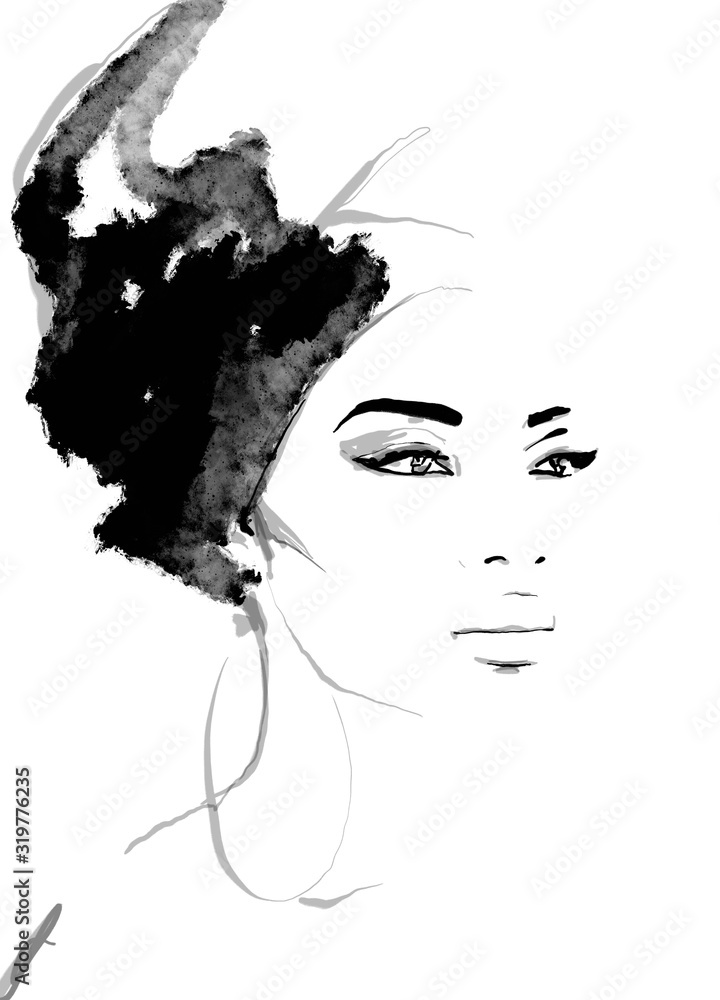 Obraz Dyptyk African queen illustration