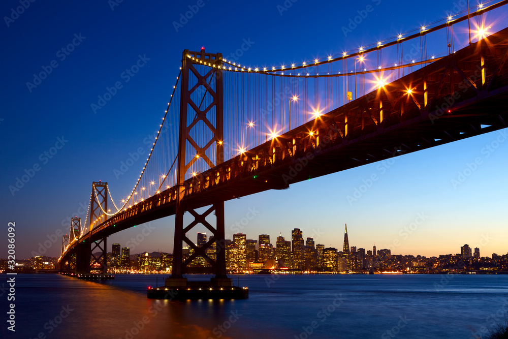 Fototapeta San Francisco skyline and Bay
