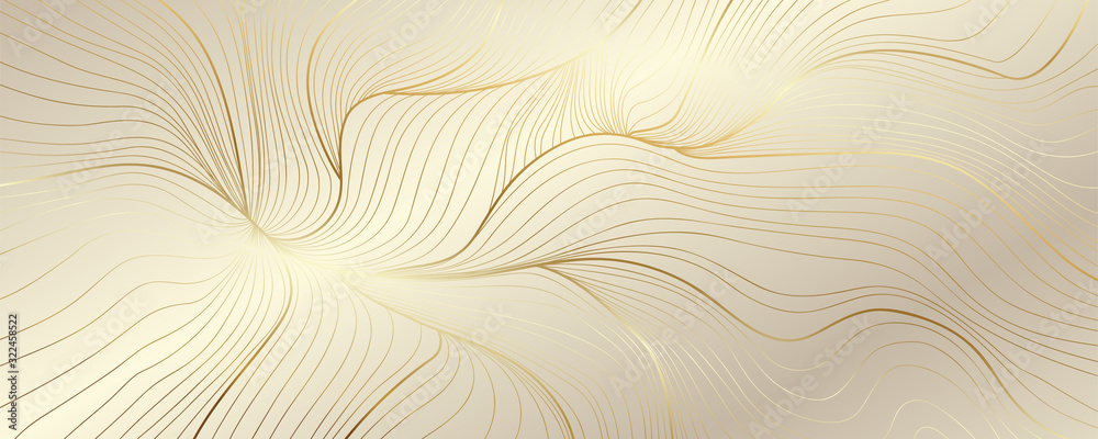 Obraz Tryptyk Luxury golden wallpaper. Art