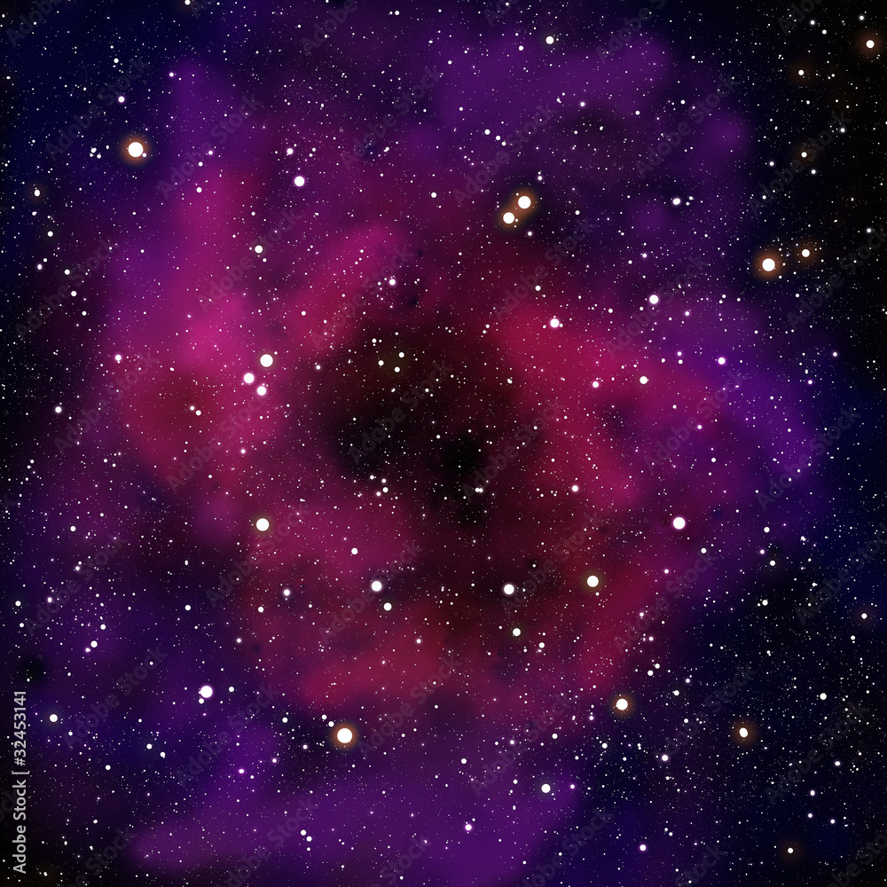 Fototapeta Nebula and star in the space