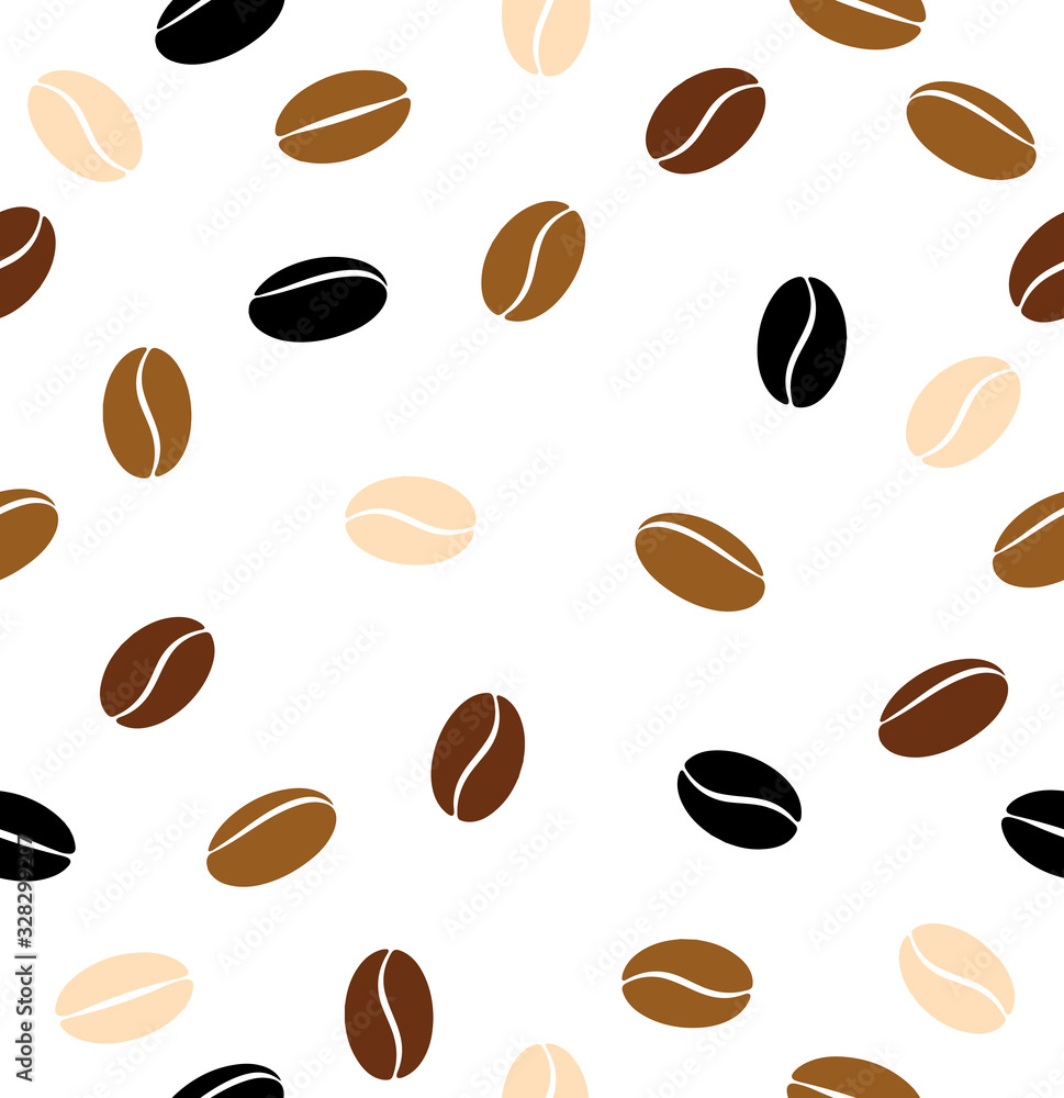 Tapeta Black Coffee beans seamless