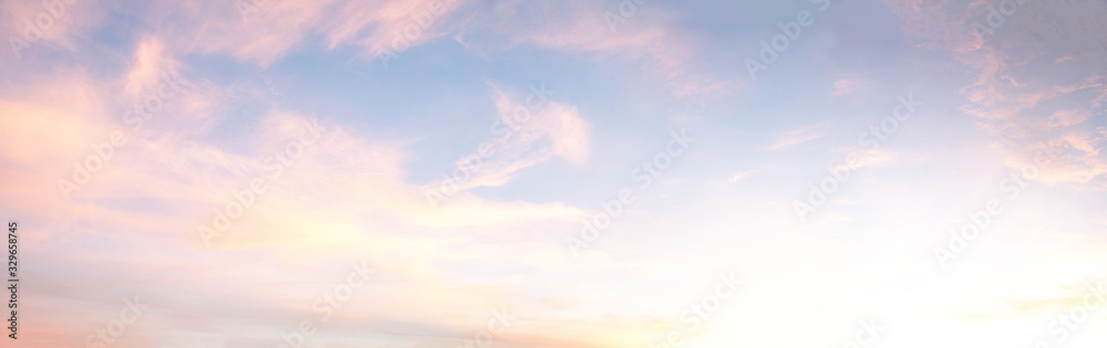 Obraz Kwadryptyk light soft panorama sunset sky