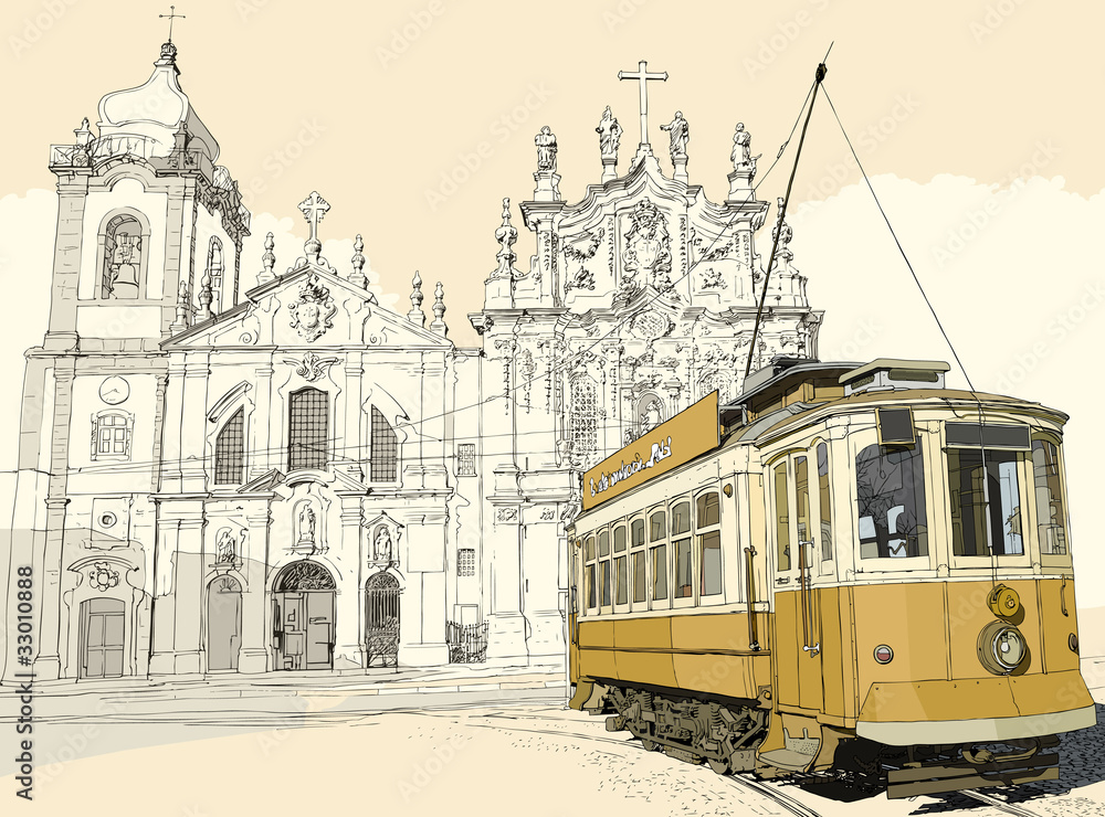 Obraz na płótnie tramway in Porto