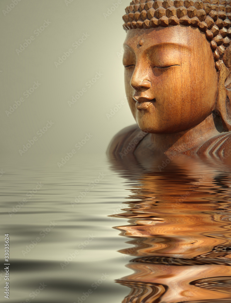 Obraz Kwadryptyk buddha wasser hintergrund