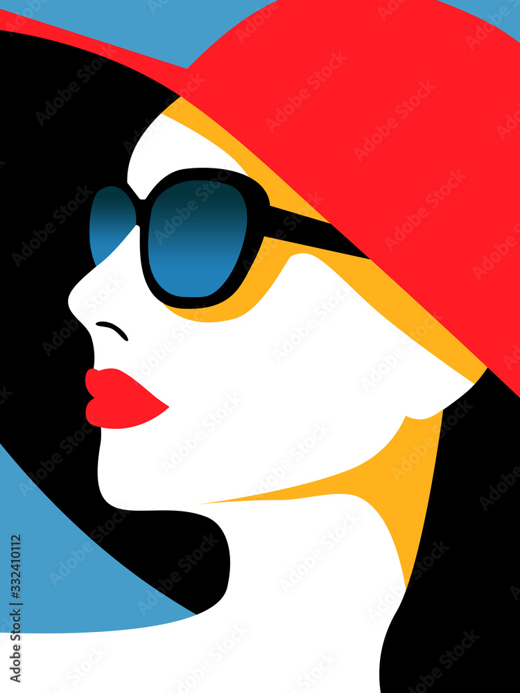 Obraz Tryptyk Image of women in sunglasses