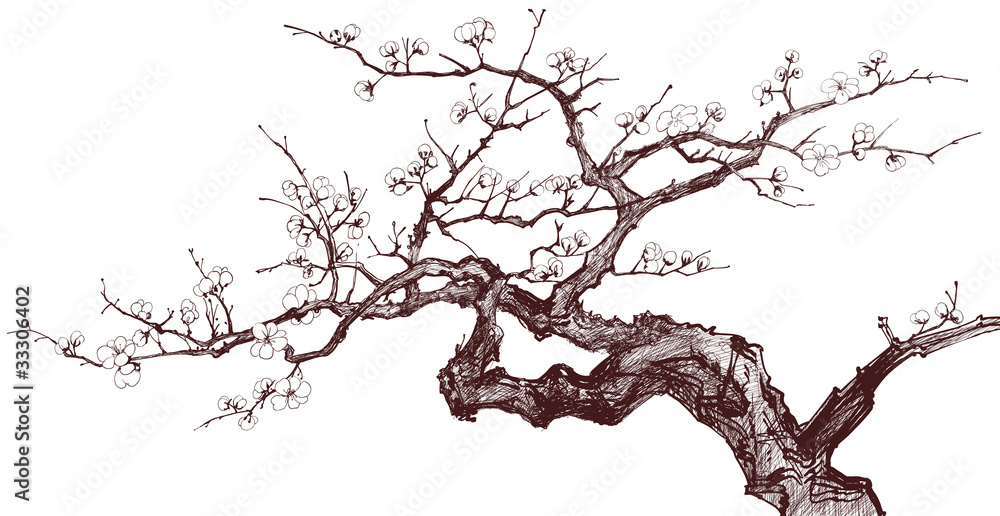 Obraz Tryptyk Cherry Tree