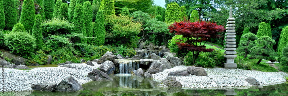 Obraz Tryptyk Japanischer Garten