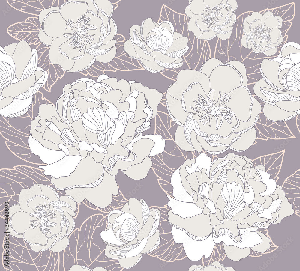 Tapeta Seamless floral pattern.