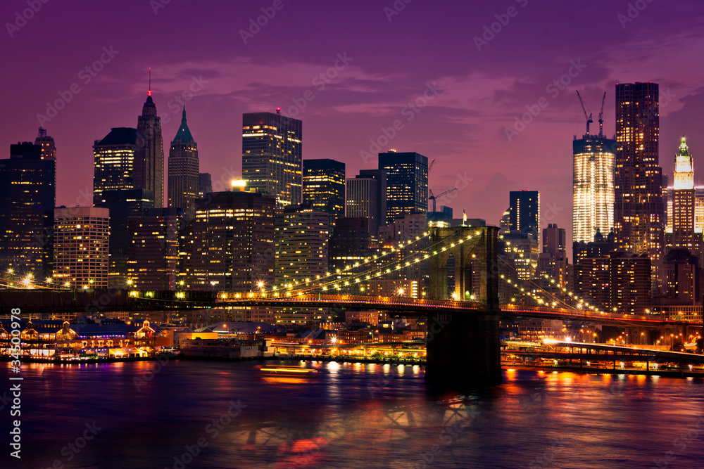 Fototapeta New-York pont de Brooklyn