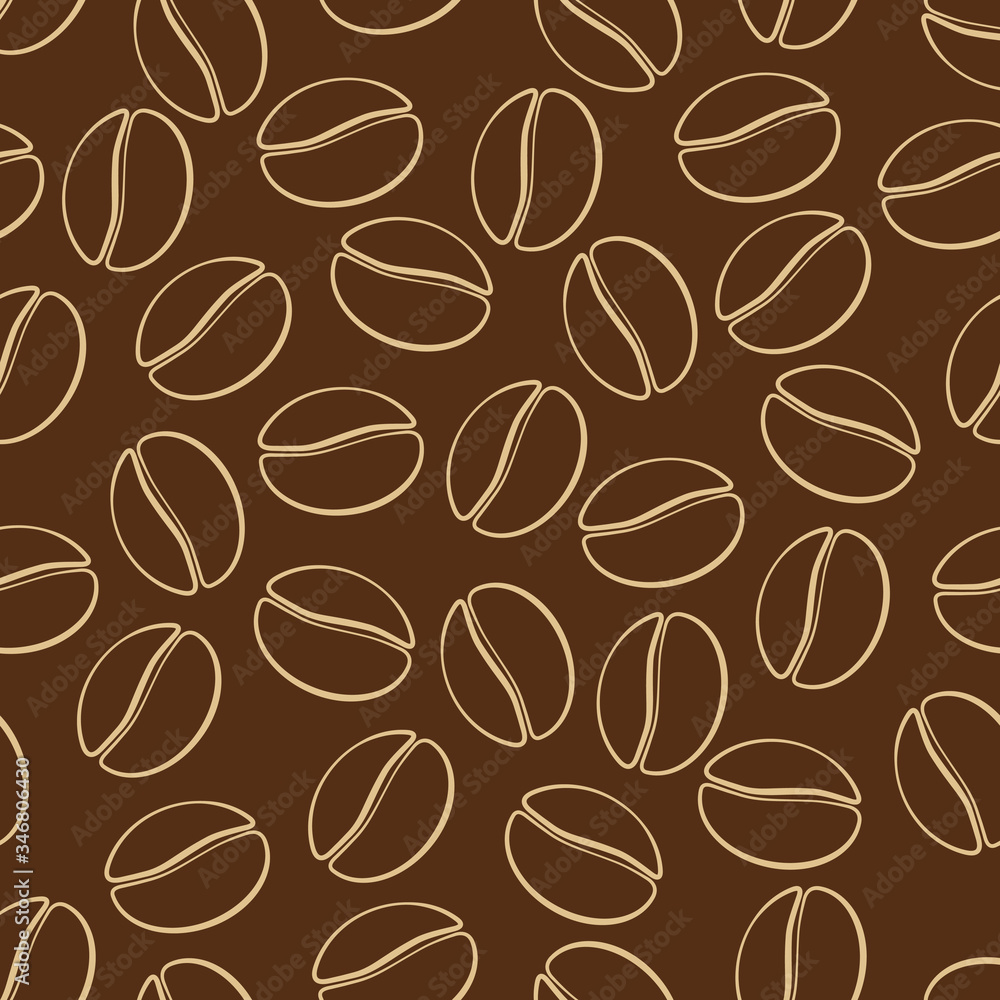 Tapeta Seamless pattern of coffe in