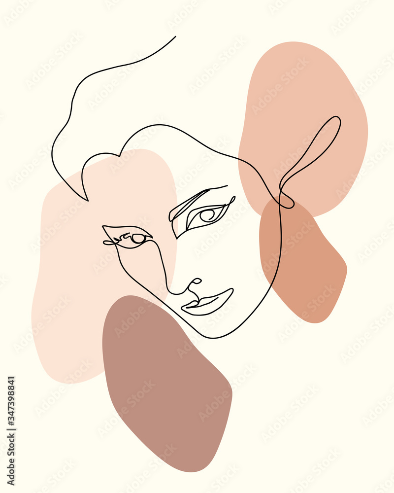 Obraz Kwadryptyk Trendy outline woman portrait