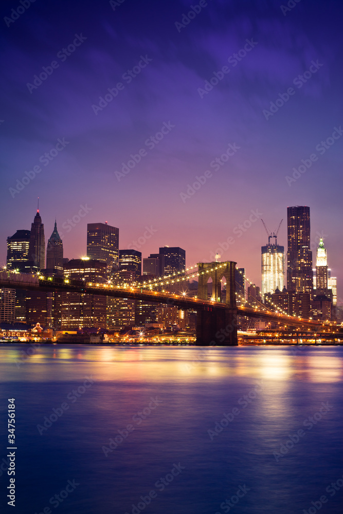 Fototapeta New York pont de Brooklyn