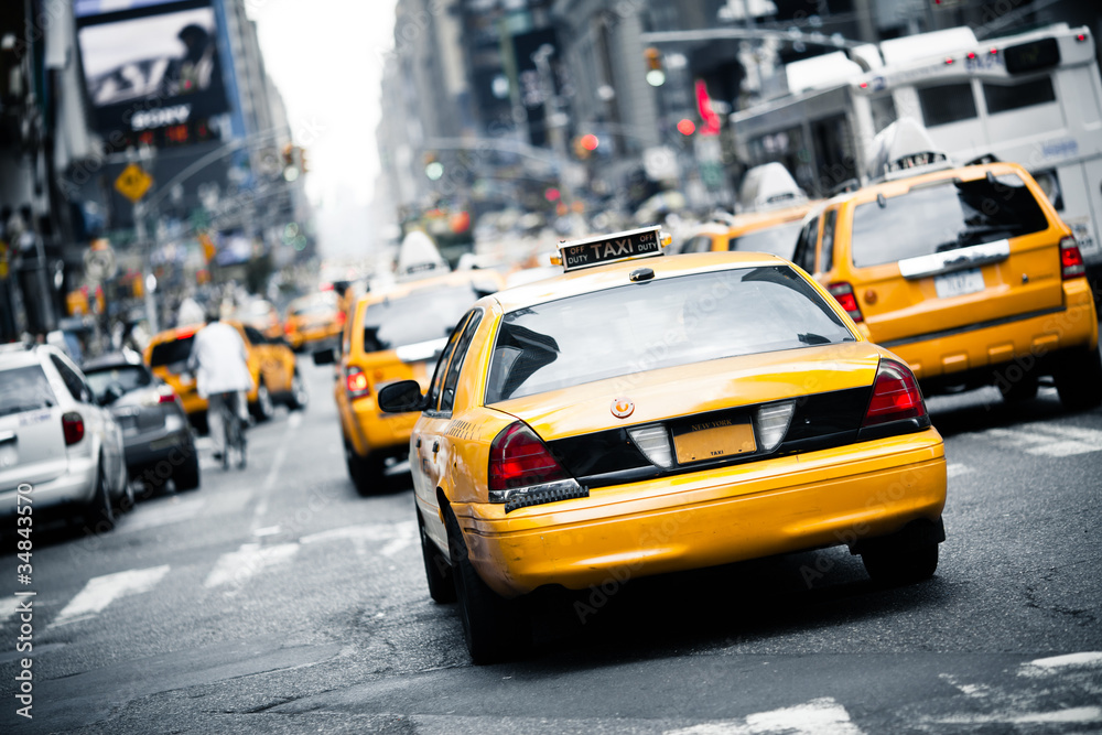 Obraz Kwadryptyk New York taxi
