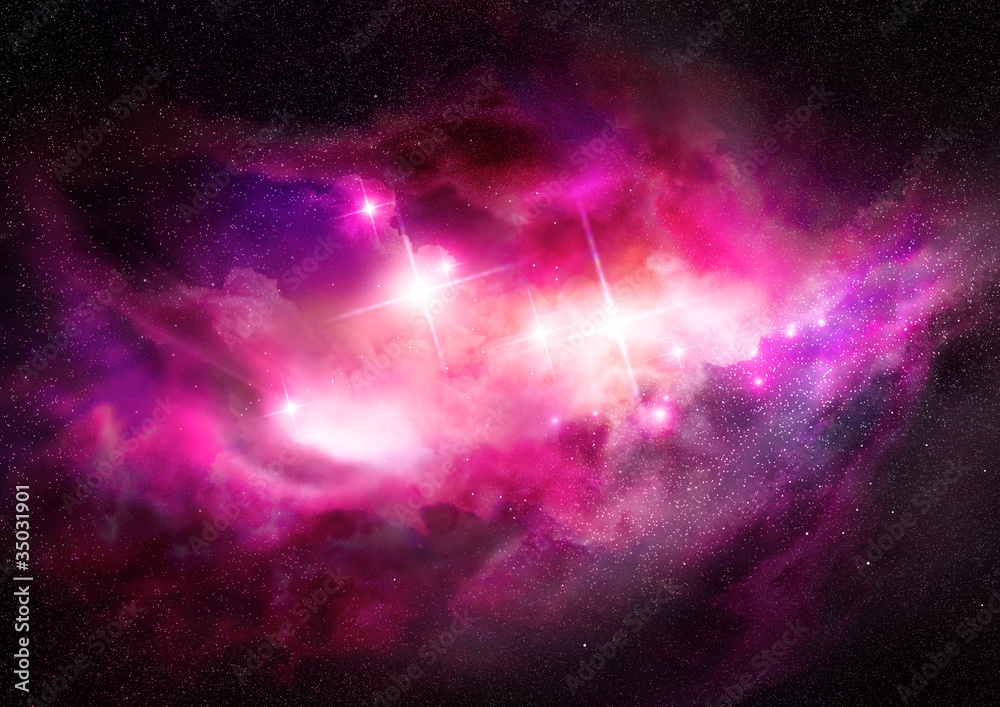 Obraz Kwadryptyk Space Nebula - Interstellar
