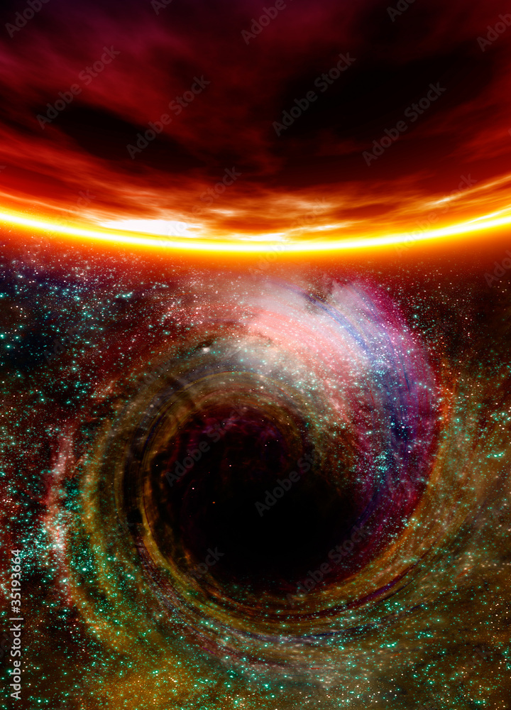 Fototapeta Black hole in space