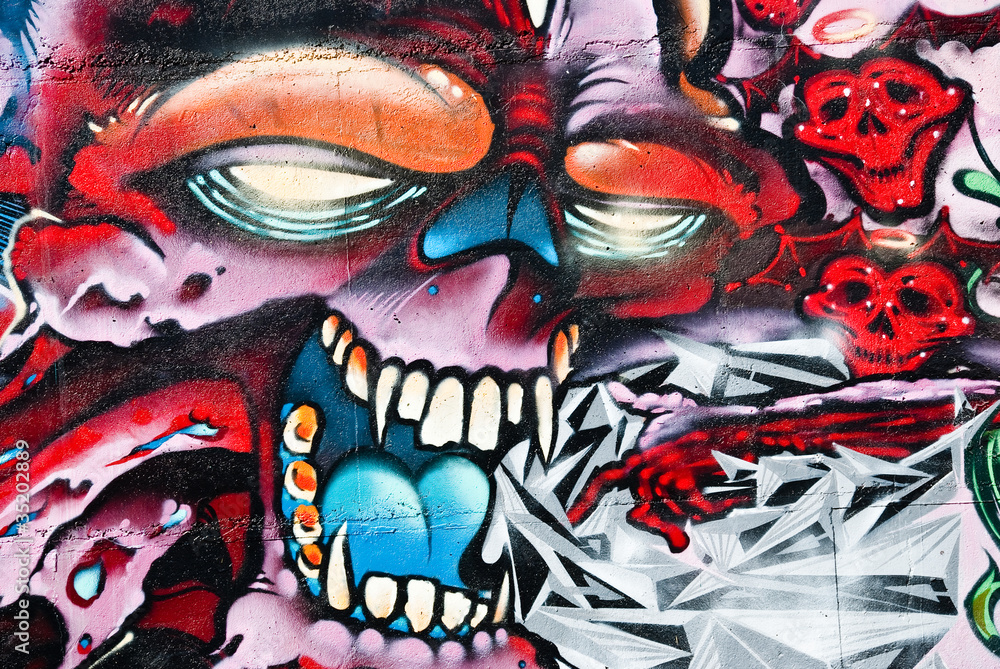 Fototapeta Graffiti Skull