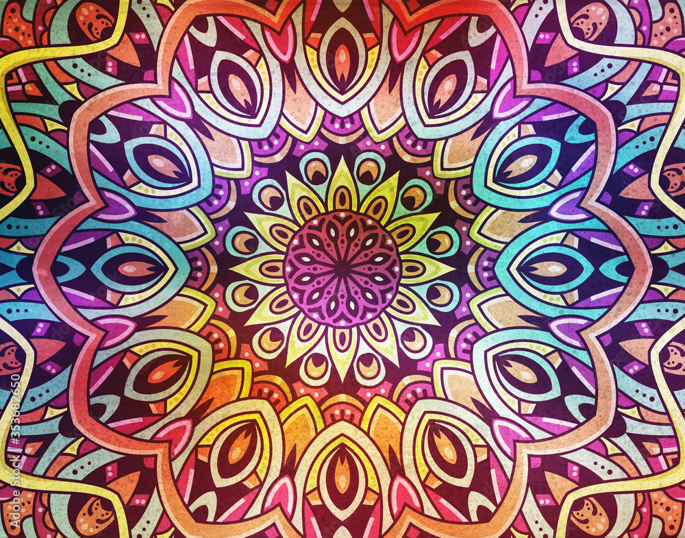 Obraz Tryptyk Mandala wallpaper, tracery