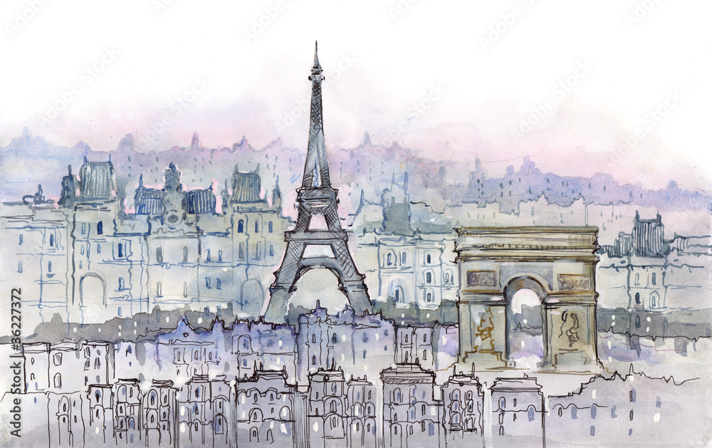 Obraz Tryptyk Paris