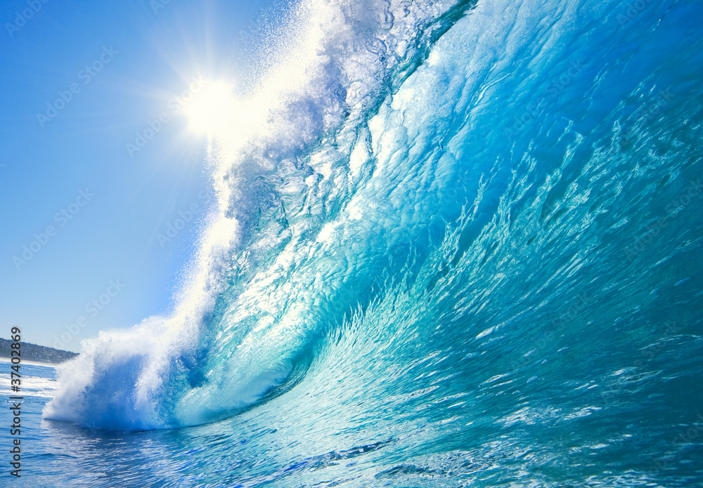 Obraz Tryptyk Blue Ocean Wave