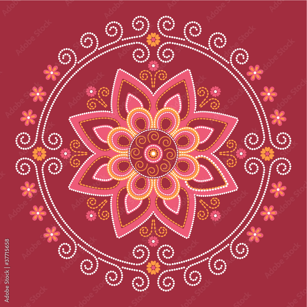 Obraz Kwadryptyk Lotus mandala