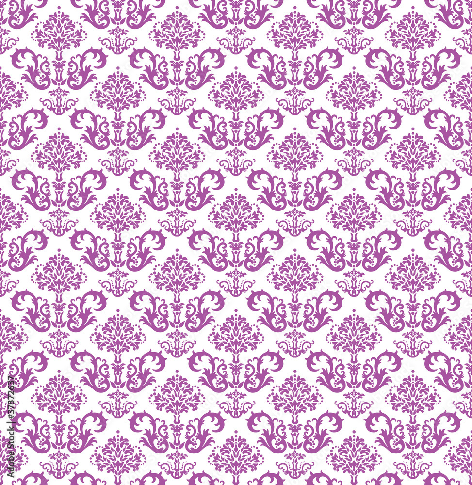 Fototapeta Seamless pink floral wallpaper